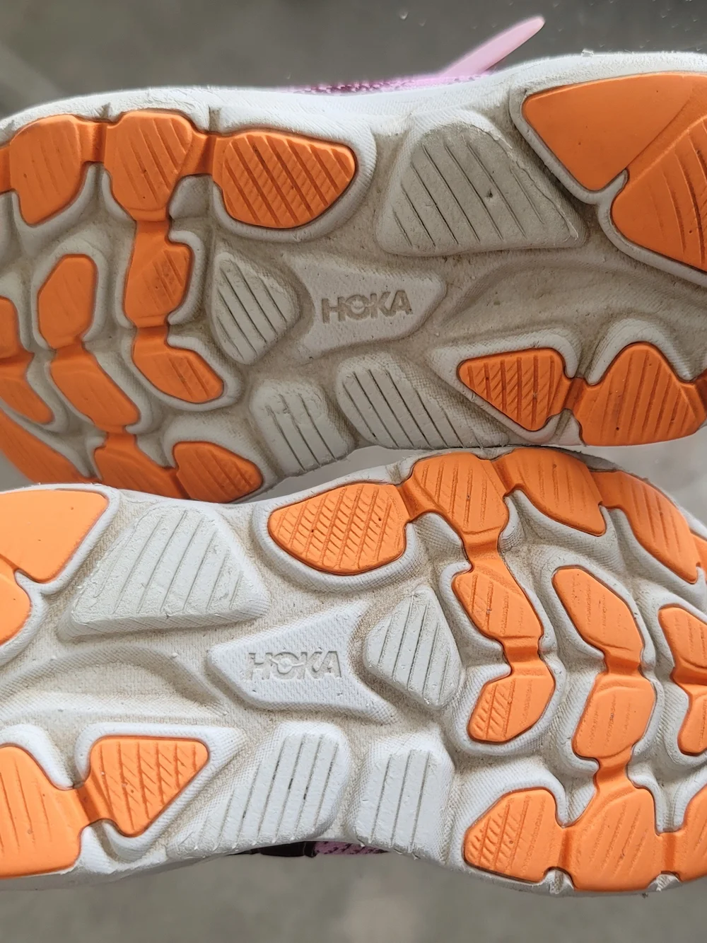 HOKA Kids' Purple and Orange Athletic Shoes